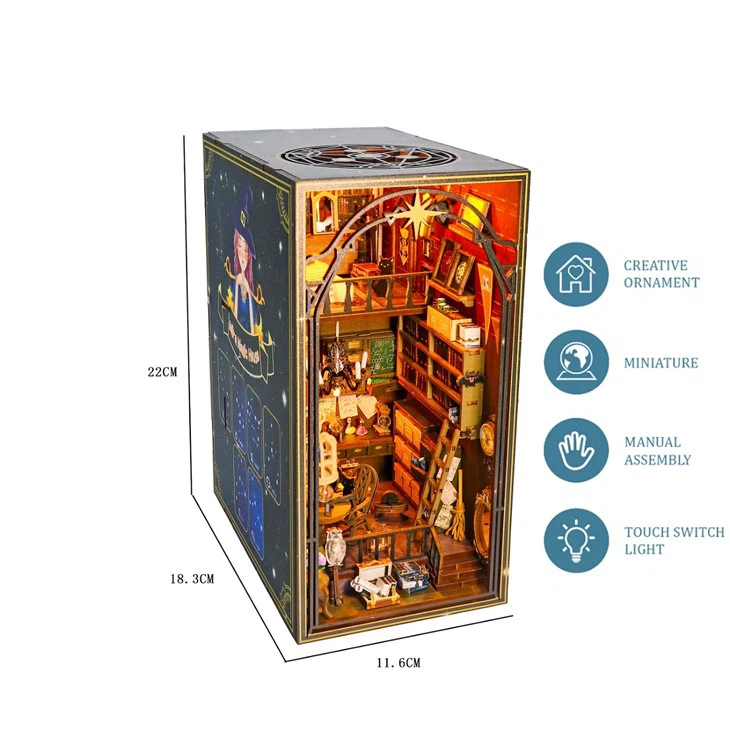 Hongda M2311 Mira Magic House Book Nook Kit 3d Puzzle With Touch Light