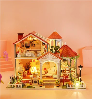 Hongda 2023 New Prodcut Hiša za punčke Set Zbirateljski predmeti Kostumi in igrače Orodja za pomoč pri učenju Otroško kuhinjsko pohištvo Gradbena hiša Mini lepa hiša Kmalu ozdravi Darila za ženske