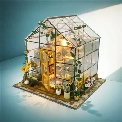 Miniaturna hišica za punčke Diy Komplet miniaturne hišice za punčke Lesena hišica za punčke